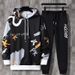 Teen Hooded Sweater Men's And Women's Spring And Autumn Loose Casual Cartoon Graffiti Ins Top Jacket_viptrois.com
