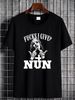 Unholy Nun Zero F Given Nun F - Funny Sarcastic Gift T-Shirt Size S-5XL Summer Homme Top For Everyday Wear Unisex Soft Streetwear Stretched_viptrois.com