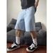 Men's High Street Trendy Retro Denim Shorts Loose Fit Casual Versatile Five Point Summer 2025 Style_viptrois.com