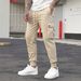 Men's Cargo Jogger Pants – Streetwear Utility Trousers With Adjustable Drawstring & Multiple Pockets_viptrois.com