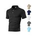 Men's Clothing New Summer Loose Casual Lapel Jacquard Cloth Short Sleeved Polo Shirt_viptrois.com