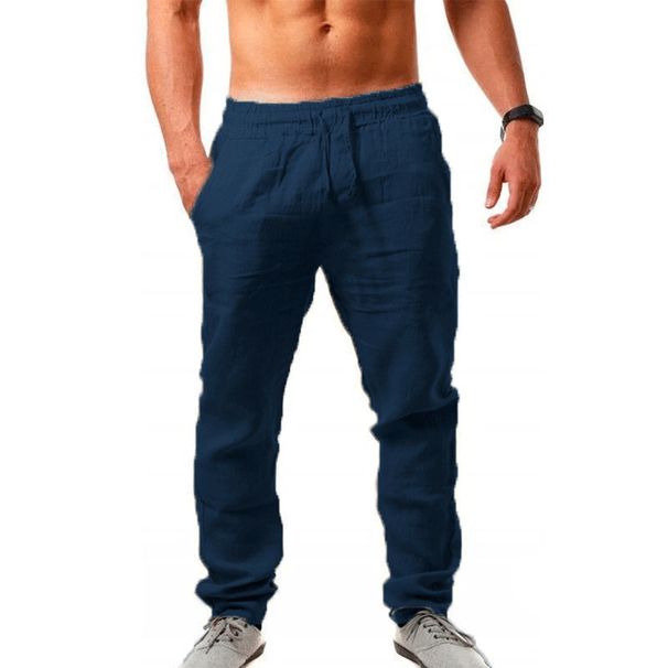 2025 Neue Männer Baumwolle Leinen Lose Hosen Männlichen Sommer Casual Einfarbig Hosen Hosen Plus Größe M-5XL_viptrois.com