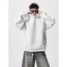 New Solid Color Button Design Hooded Sweatshirt With Casual Temperament, Fashionable And Versatile Loose Top_viptrois.com