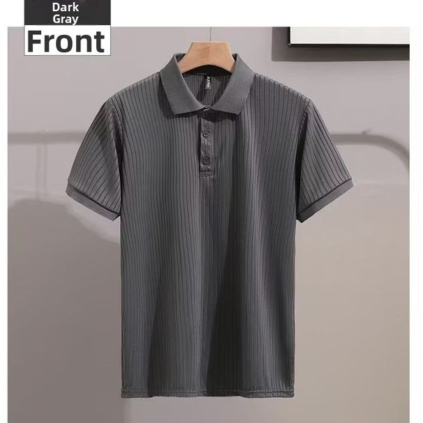Men's Clothing Men's Trendy Harajuku Style Ice Silk Casual Top Short Sleeved Versatile Style Everyday Tee For Formal & Casual_viptrois.com