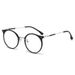 New Korean Version No-Makeup Playful Blue Light Blocking Metal Fashion Large Frame Round Style Non-Prescription_viptrois.com