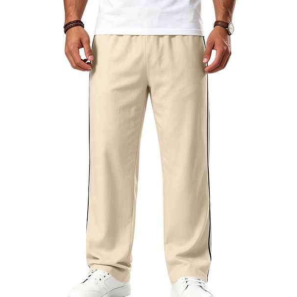Men's Clothing Men's Color Blocked Woven Trousers Casual Loose Fitting Athletic Outdoor Running Fitness Straight Leg Trousers_viptrois.com