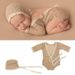 Baby Photography Props Costume Set Hat Bodysuit Photo Props 2pcs Newborn’s Photostudio Props Pilling Resistance Unisex_viptrois.com