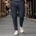 Men's Slim-Fit Chino Pants – Stretch Polyester Business Casual Trousers With Tapered Leg (S-3XL, 6 Classic Colors)_viptrois.com