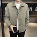 Men's Clothing Spring And Autumn Trendy Slim Fitting Anti Wrinkle Jacket Light Mature Style Youth Autumn Workwear Gown_viptrois.com