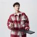 Xiaoxiangfeng Woolen Plaid Coat Men's Spring And Autumn Collar Single Breasted Coat Retro Couple Jacket_viptrois.com
