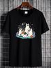 Black Cats In Ghost Costume - Cute Women And Men Halloween T-Shirt Size S-5XL Soft Versatile Top For Everyday Wear Designer Clothes Graphic Casual_viptrois.com