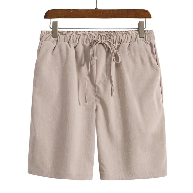 Men's Solid Color Loose Shorts Fashion Men's Casual Large Size Beach Shorts_viptrois.com