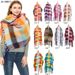 Unisex Autumn-winter thickened loop yarn coarse fringe colorful plaid braid scarf women's shawl_viptrois.com