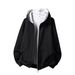 Men's Clothing Heavyweight Contrast Color Lining Hooded Sweatshirt Men's Autumn Loose Casual Cardigan Jacket Silhouette Trendy Coat_viptrois.com