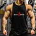 Men's Clothing Exercise Casual Letters Sports Waistcoat Fitness Vest_viptrois.com