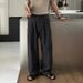 Men's Linen-Blend Relaxed Fit Trousers – Breathable Straight-Leg Pants With Adjustable Drawstring Waist (M-XXXL, Beige/Black/Brown/Olive/Navy)_viptrois.com