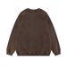 Street Fashion American Style Fuzzy Print Crew Neck Sweatshirt Long Sleeve Casual Men's Spring Autumn Loose Fit Sports_viptrois.com