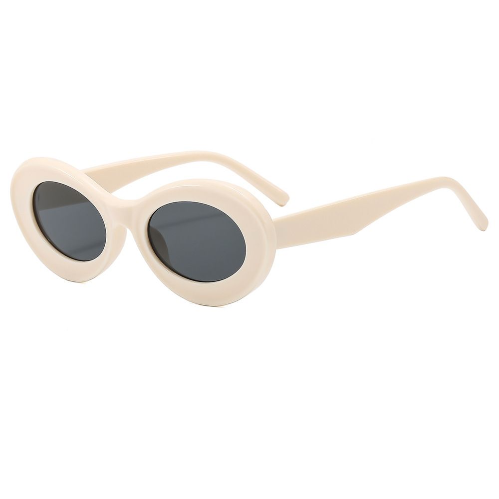 Men's Sunglasses Classic Oval Frame High End Sunglasses Retro Thick Frame Personality Sunglasses Fashionable And Versatile Plain Trend Sunglasses_viptrois.com