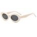 Men's Sunglasses Classic Oval Frame High End Sunglasses Retro Thick Frame Personality Sunglasses Fashionable And Versatile Plain Trend Sunglasses_viptrois.com