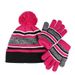 Kids' scarf, hat & glove sets Children's hat and gloves two-piece winter plus fleece warm children's five-finger knitted winterproof suit_viptrois.com
