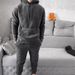 Men's Clothing New Autumn And Winter Hooded Sweatshirt Men's Suit Solid Color Sports Casual All Match Two Piece Suit_viptrois.com