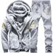 Hoodie Men/Women Fur Inside Tracksuit 2023 Coat Fleece Sweatshirts+Sweatpants Suit Autumn Winter Warm Thick Mens Hooded_viptrois.com