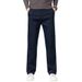 Men's Stretch Comfort Fit Straight Leg Dress Pants For Business Casual & Office Wear - Mid Rise Elastic Waist Slim Fit Trousers In Black Navy Khaki_viptrois.com