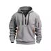 Men's European Size Hoodie Fashion Sports Zipper Shirt Eight Colors Versatile Sweatshirt Customizable_viptrois.com