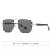 Men's Sunglasses Fashion Metal Half Frame Gradient Green UV Sunscreen Double Beam Large Frame_viptrois.com