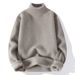 Autumn And Winter Teenage Thick Mink Fur Knitted Base Semi High Neck Sweater_viptrois.com