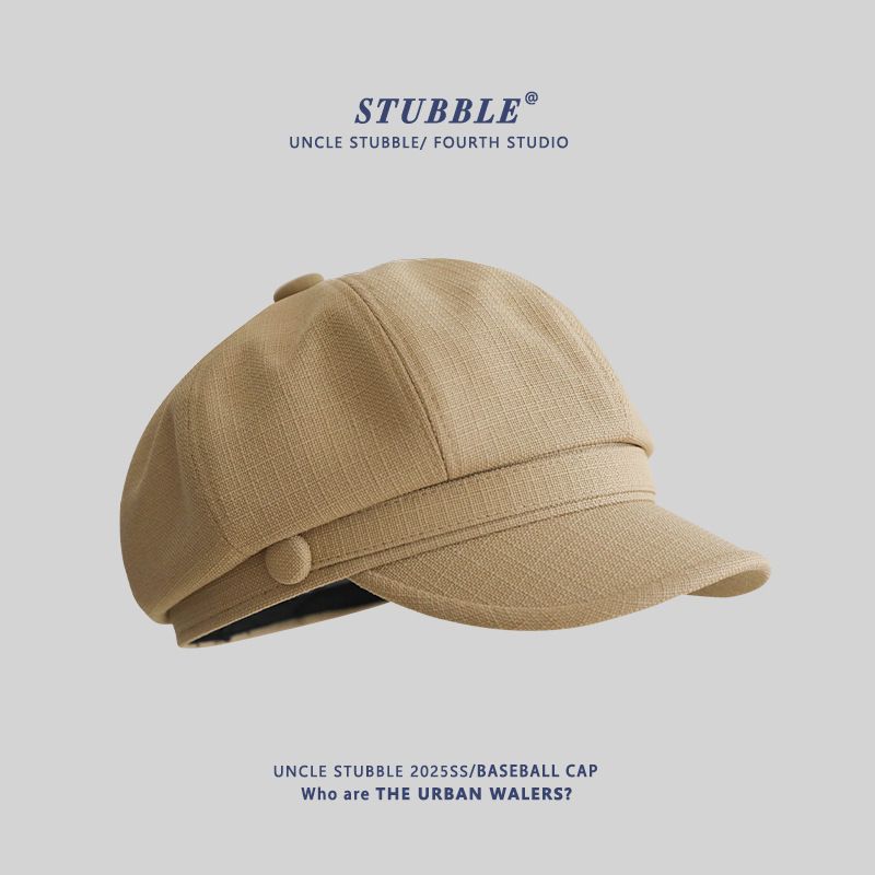 Korean Version Of All Match Beret For Girls, Small Octagonal Hat With Face Revealing Style, Retro British Style Newsboy Hat, Painter Hat_viptrois.com