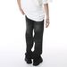 Men's Clothing | Summer New Loose Straight Retro Scratched Washed White Denim Pants_viptrois.com