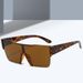 Men's Sunglasses Integrated Large Frame Sunglasses Uv400 Women's High End Anti Ultraviolet Fashion Square Frameless Sunglasses_viptrois.com