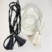 Chinese Style Retro Classic Black Beaded Tassel Necklace Stacked Personality Multi Layer Necklace Leather Strip Multi Purpose Waist Chain_viptrois.com