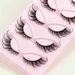 5 Pairs Cat Eye False Eyelashes - Voluminous Wispy Flared Lashes With Fox Effect, Natural Looking & Dramatic Curl For Eye Lengthening_viptrois.com