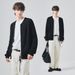 Nordmann APO Men's Clothing|Men's Loose Raglan Long Sleeve Wool Solid Color Ribbed Knit Cardigan Sweater Jacket_viptrois.com