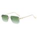 Men's Sunglasses Internet Celebrity Same Style Frameless Trimmed Sunglasses Fashionable Gradient Contrast Polygonal Sunglasses Ins_viptrois.com
