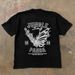 American Butterfly Print Short T-Shirt Men Pure Cotton Loose Trendy High Street Style Half Sleeve Summer_viptrois.com