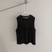 Men's Clothing Hollow Knitted Vest Loose Sleeveless T Shirt Trendy Niche Round Neck Waistcoat Top_viptrois.com