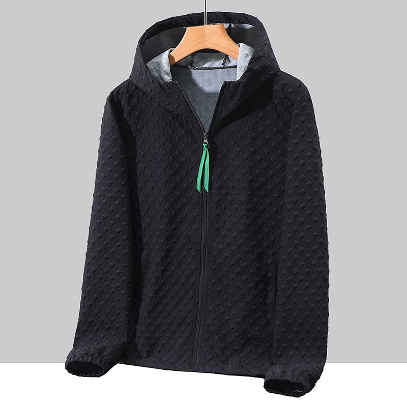 Men's Clothing Summer Thick 5D Jacquard Sun Protection Clothing Large Size Thin Jacket_viptrois.com