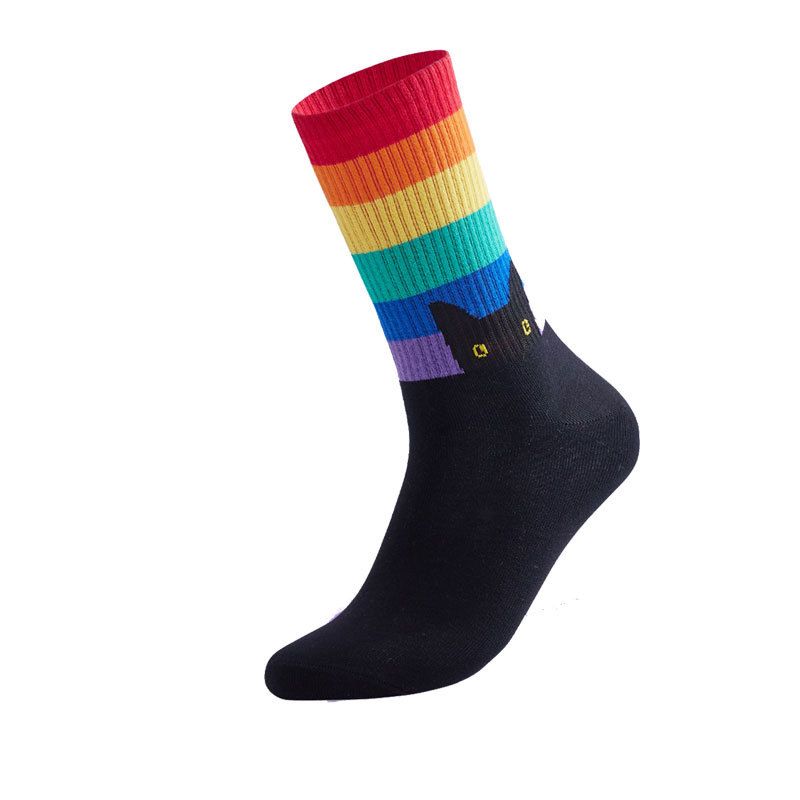 Men's Socks, Women's Socks, Cat Cross Border Sweat Absorbing Socks, Four Seasons, Four Seasons Mid Tube Cotton Socks, Breathable Men's Business Socks_viptrois.com