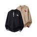 "Men's Embroidered Knit Sweater – Oversized Relaxed Fit Long Sleeve Pullover, Vintage Boho Crewneck Top For Casual Layering_viptrois.com