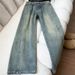 New American Retro Style Men's Jeans Deconstructed Patchwork Design Black Grey Slightly Flared Straight Leg_viptrois.com