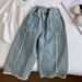 Toddler Girls Clothing Straight Jeans Girls Stylish Wide Leg Pants Spring And Autumn Children's Trousers_viptrois.com