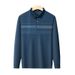 Nordmann Long Sleeve T-Shirt Men Spring Autumn Turn-Down Collar Polo Middle-Aged Dad Business Casual Top Base Shirt_viptrois.com