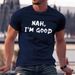 Men's Casual Short Sleeve Cotton T-Shirt Soft Breathable Tee With Letter Print Loose Fit For Streetwear Everyday Comfort (S-XXXL, Multiple )"_viptrois.com