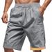 Men's Clothing Solid Color Linen Breathable Casual Shorts Pants_viptrois.com