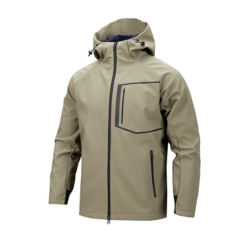 Men's Softshell Jacket Waterproof Windproof Lightweight Outdoor Hiking Climbing Travel Hooded Jacket For All Seasons_viptrois.com