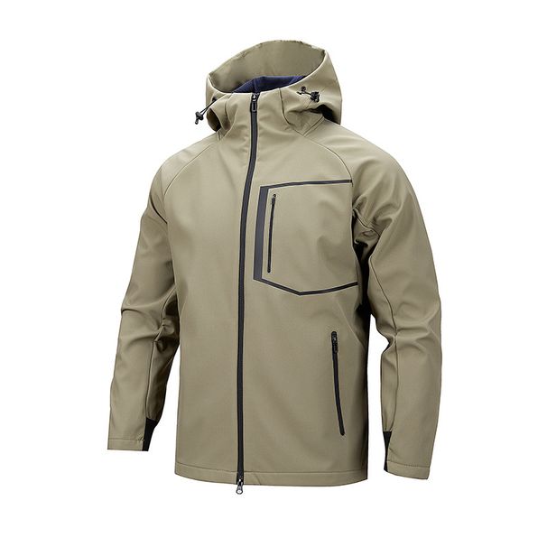 Men's Softshell Jacket Waterproof Windproof Lightweight Outdoor Hiking Climbing Travel Hooded Jacket For All Seasons_viptrois.com