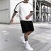 Men's Athletic T-Shirt & Shorts Set – Breathable Polyester Running Outfit | Moisture-Wicking, Quick-Dry, Stretch Comfort_viptrois.com